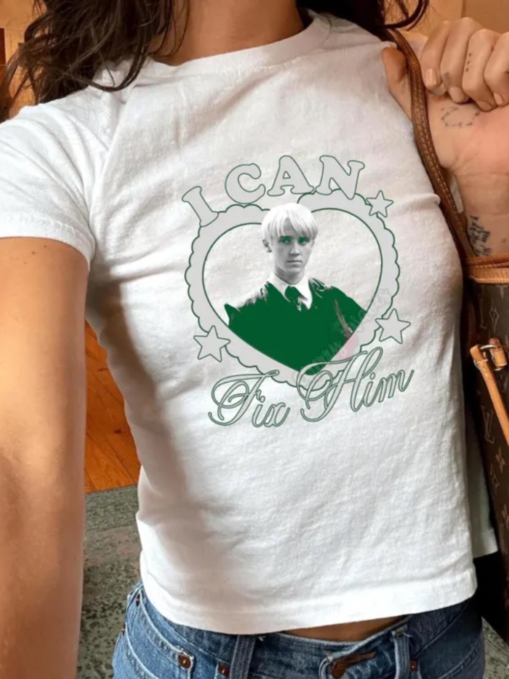 Harry Potter Draco Malfoy I Can Fix Him Heart Stars BabyTee